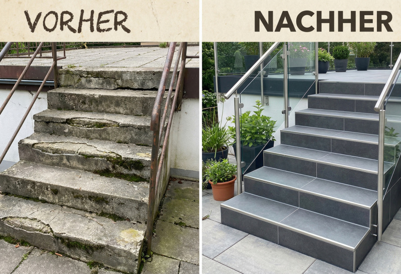 braune Eingangstreppe